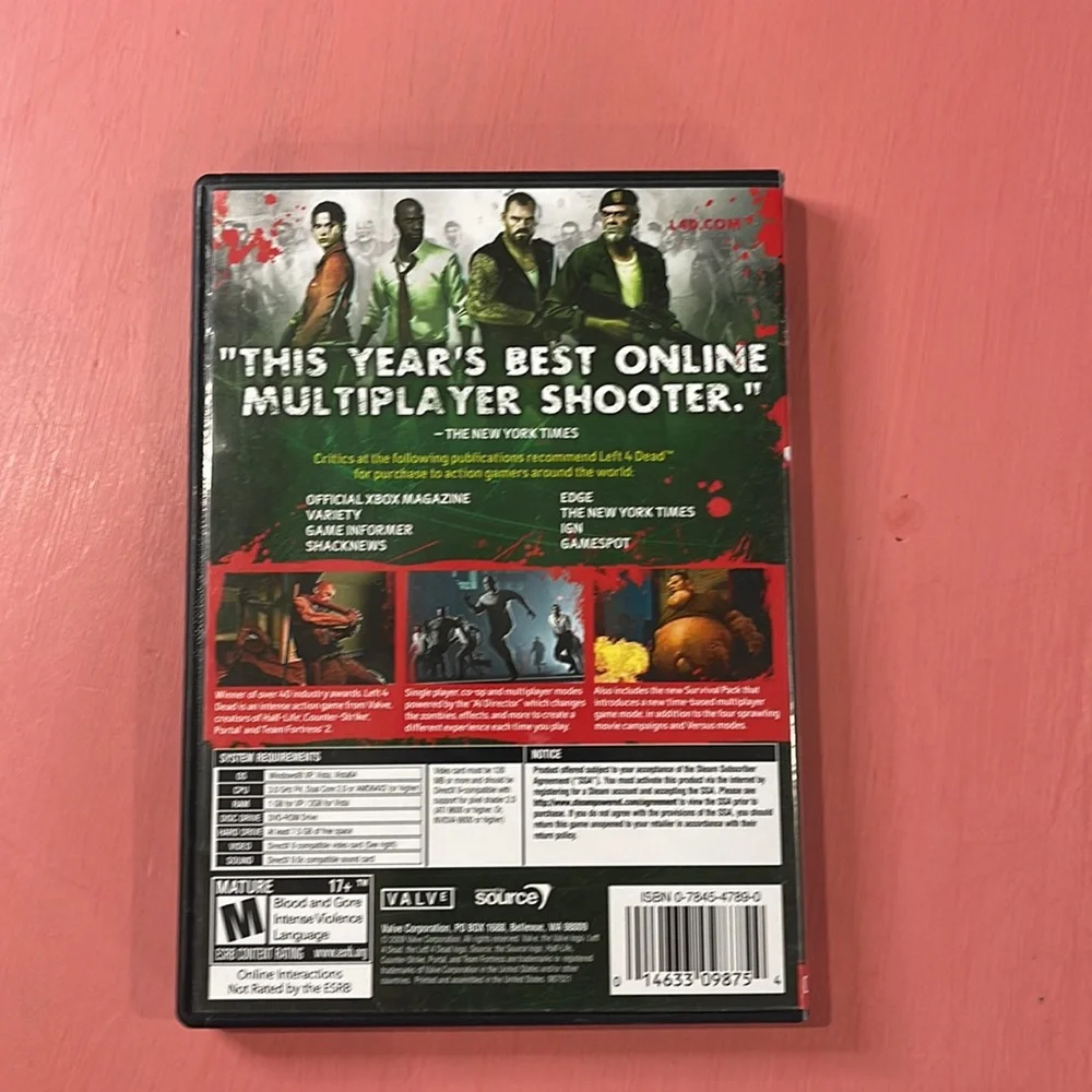 Left 4 dead pc disk game